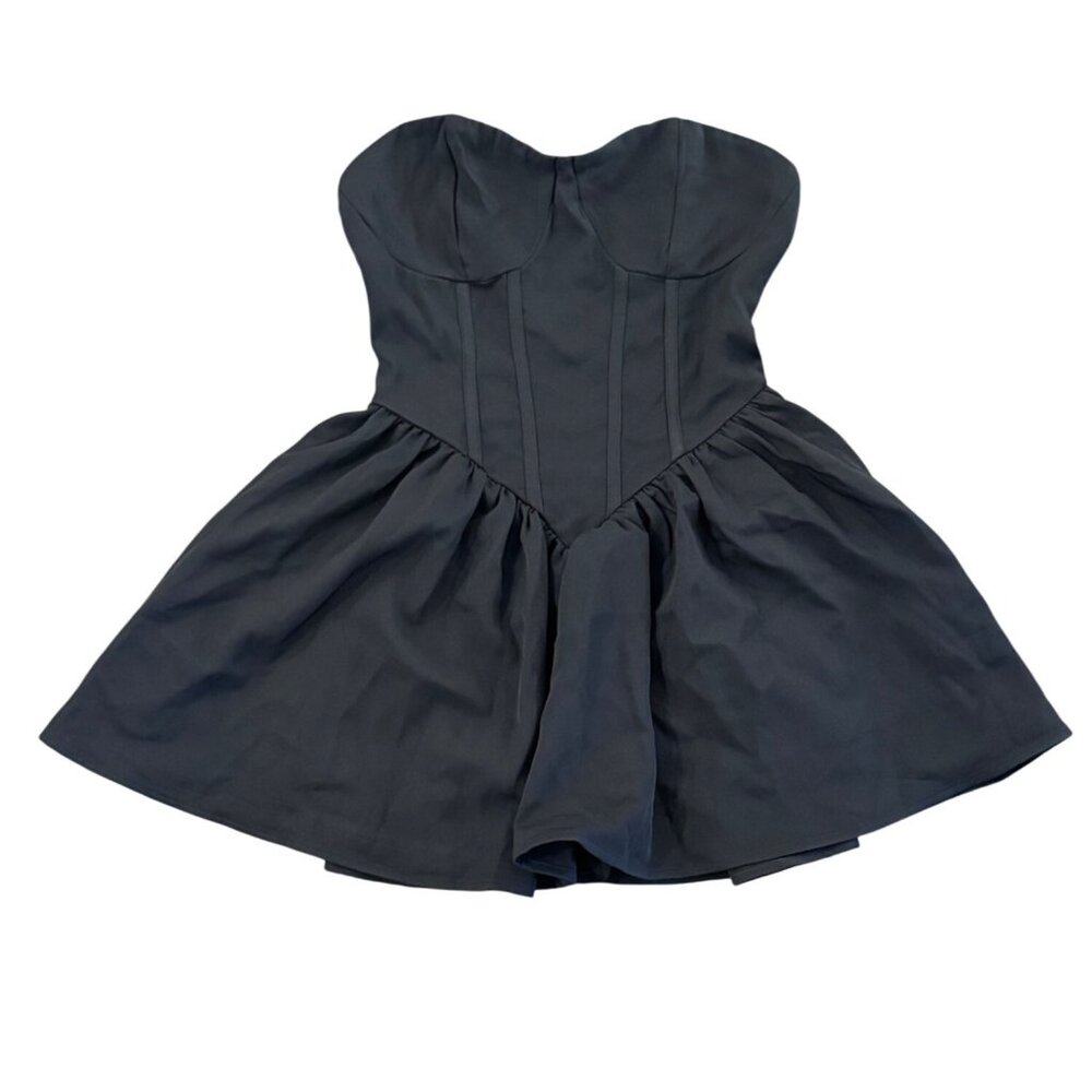 Shein Corset Style Strapless Dress Women XS Black